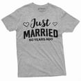 thumbnail image 1 of Just Married Anniversary Shirt Men'S Women'S Unisex Customizable Year Gift Tee Shirt, 1 of 6