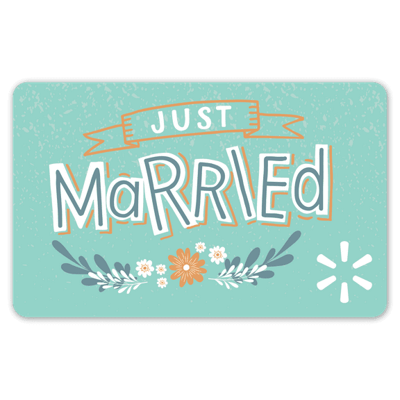 Just Married Aqua Walmart Gift Card