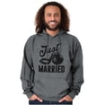 thumbnail image 1 of Just Married Bride Groom Newlywed Hoodie Sweatshirt Women Men Brisco Brands M, 1 of 6