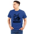 thumbnail image 1 of Just Married Bride Groom Newlywed Men's Graphic T Shirt Tees Brisco Brands M, 1 of 6