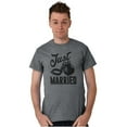 thumbnail image 1 of Just Married Bride Groom Newlywed Men's Graphic T Shirt Tees Brisco Brands X, 1 of 6