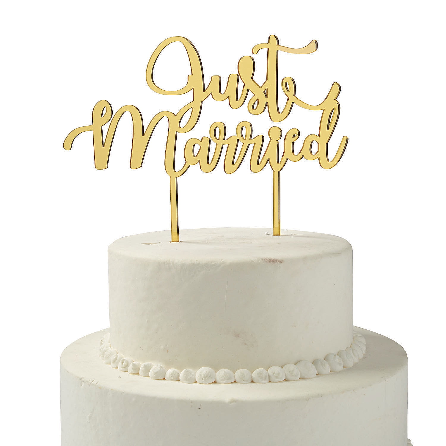 Cake Topper Just Married - Taart Decoratie voor Bruiloft