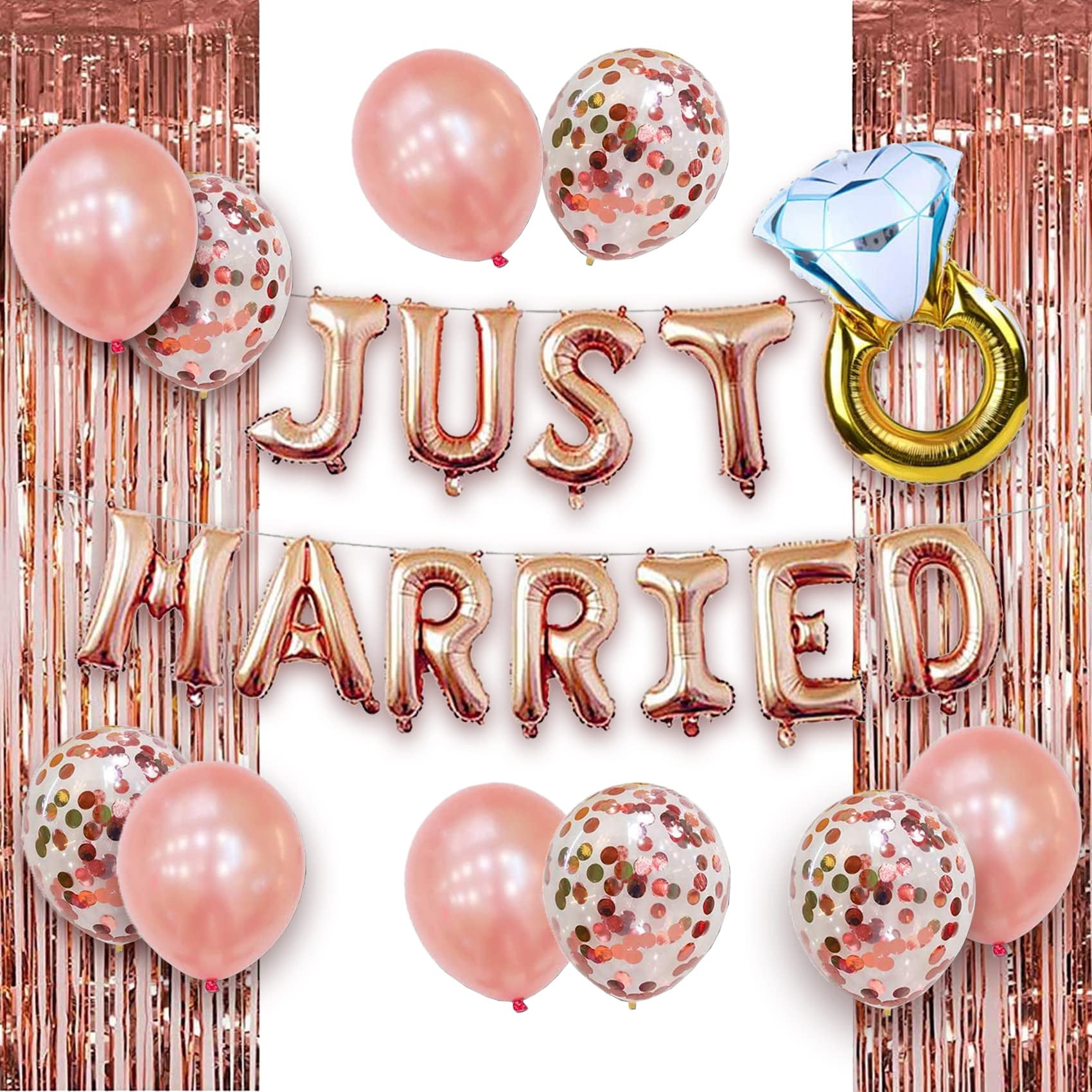 Just Married Decorations Wedding Decorations Set Wedding Balloons