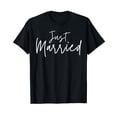 thumbnail image 1 of Just Married Est 2026 Honeymoon Newlywed Wedding Couples T-Shirt, 1 of 5