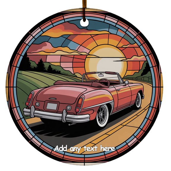 Just Married Getaway, Married Car Ornament Customizable Ornament for Family, Friends, Man & Woman, Christmas 2025 Tree Decoration