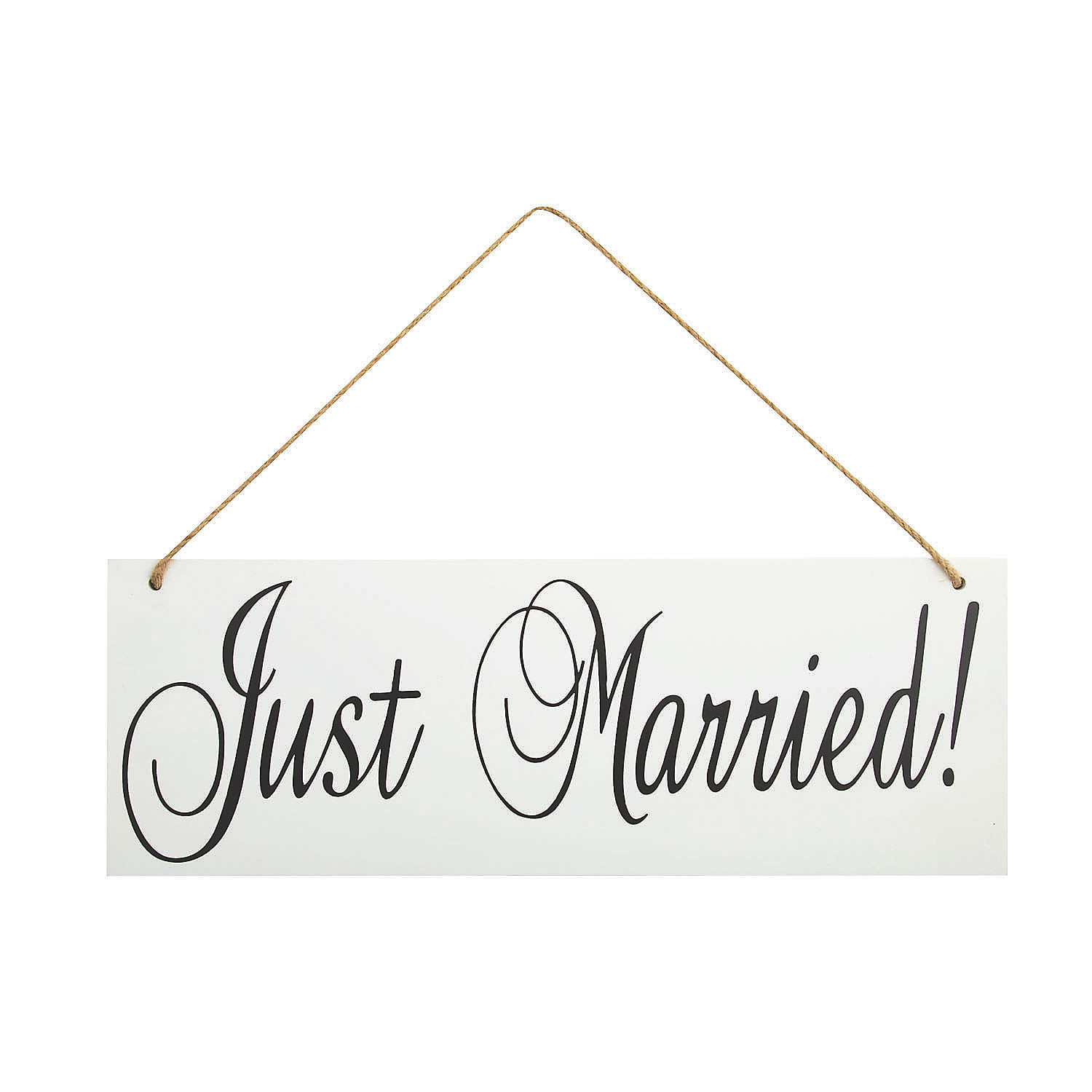 Just Married Hanging Sign 15.5In - Home Decor - 1 Piece 