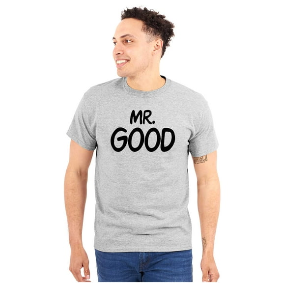 Just Married Newlyweds Cute Matching Men's Big & Tall Crewneck Graphic Tee Brisco Brands 2X