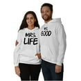 thumbnail image 1 of Just Married Newlyweds Cute Matching Men's Big & Tall Graphic Hoodie Brisco Brands 2X, 1 of 6