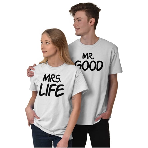 Just Married Newlyweds Cute Matching Women's Graphic T Shirt Tees Brisco Brands X