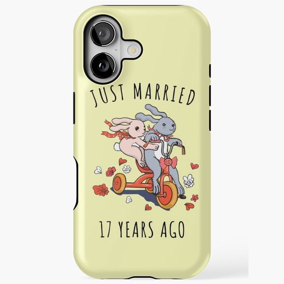 Just Married Seventeen Years Anniversary iPhone Case 17 11 12 13 14 15 16 Pro Max