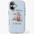 thumbnail image 1 of Just Married Sixty One Years Anniversary iPhone Case 17 16 15 14 13 12 11 Pro Max, 1 of 2