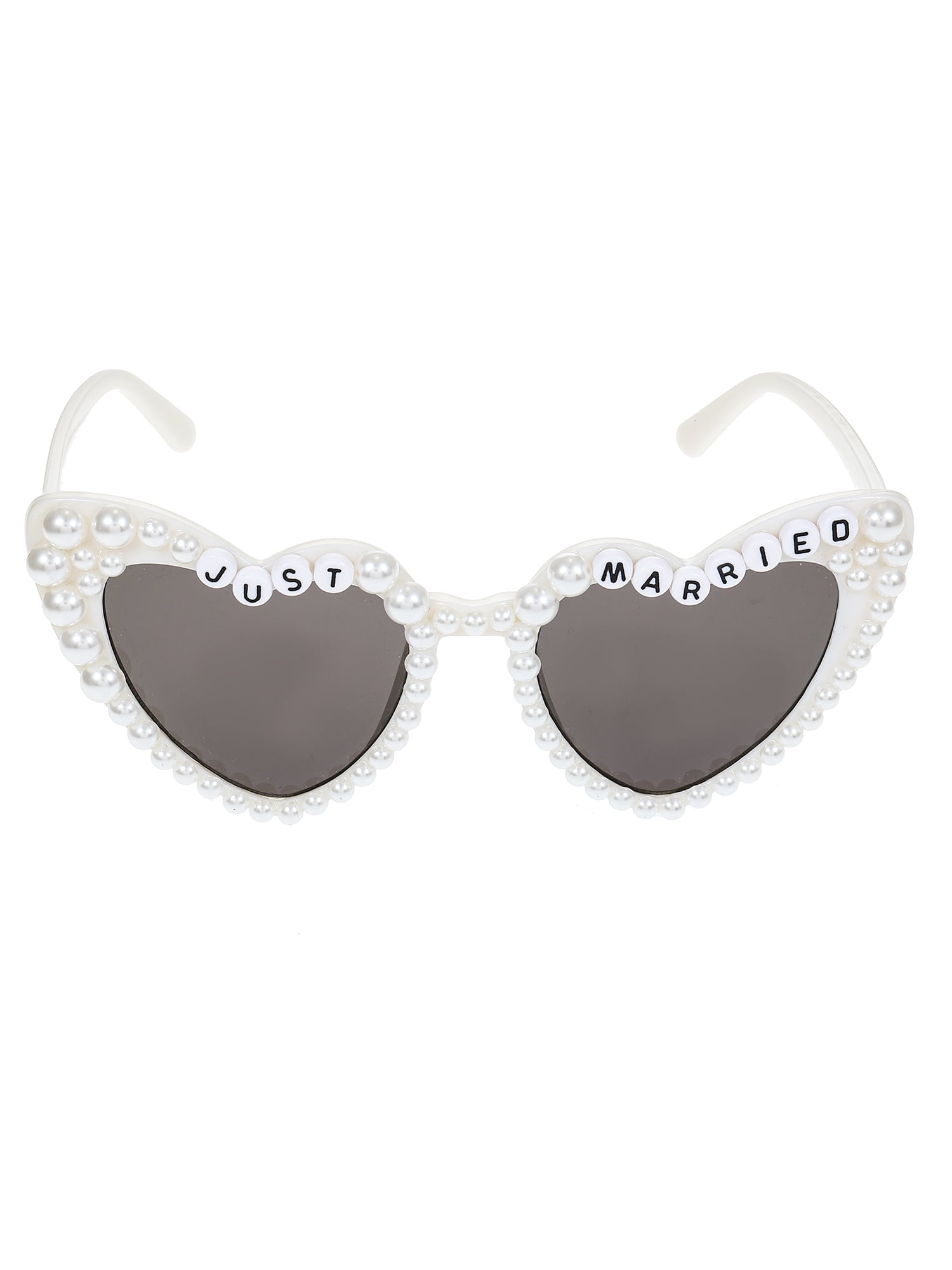 Bride Just Married Sunglasses, White, Adult, 1 Piece By Trimmings