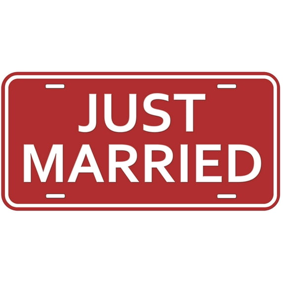 Just Married TAG03 Novelty Car Auto License Plate