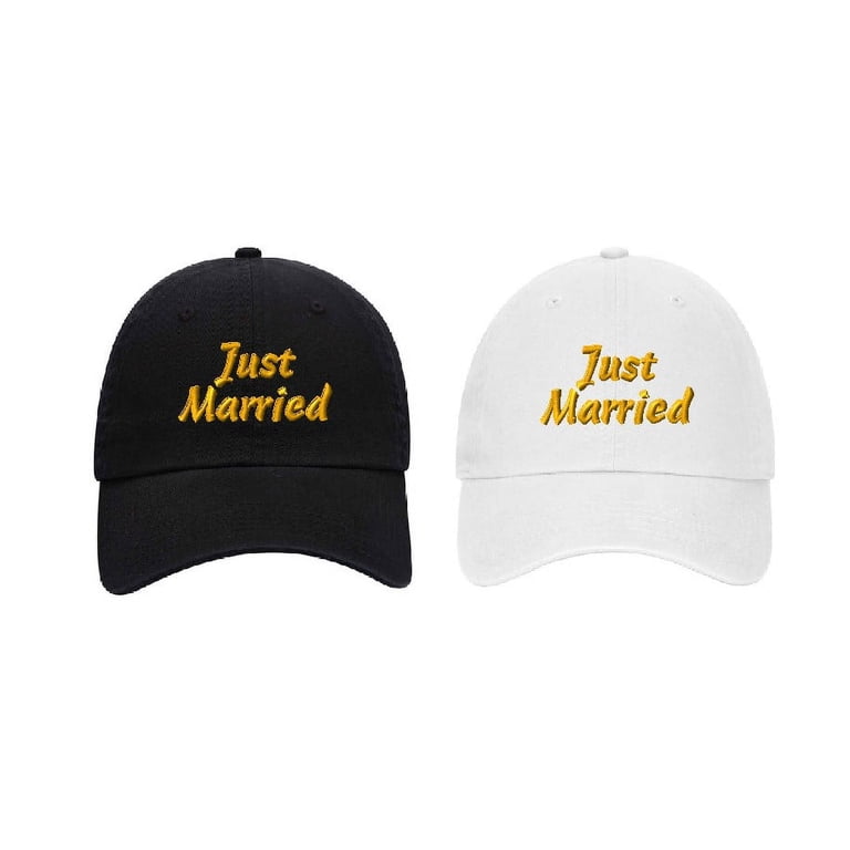 Just Married hat SET, gifts, bride gift, Bride and groom 