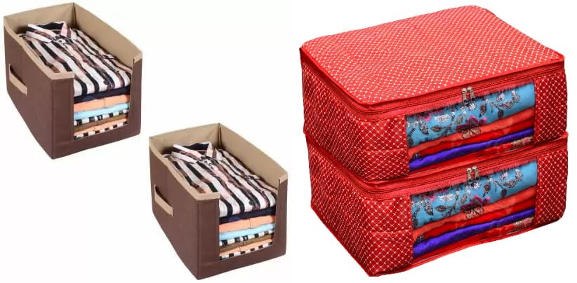 Just Mart Stackable Shirt Stacker Storage Bins Closet Organizers ...