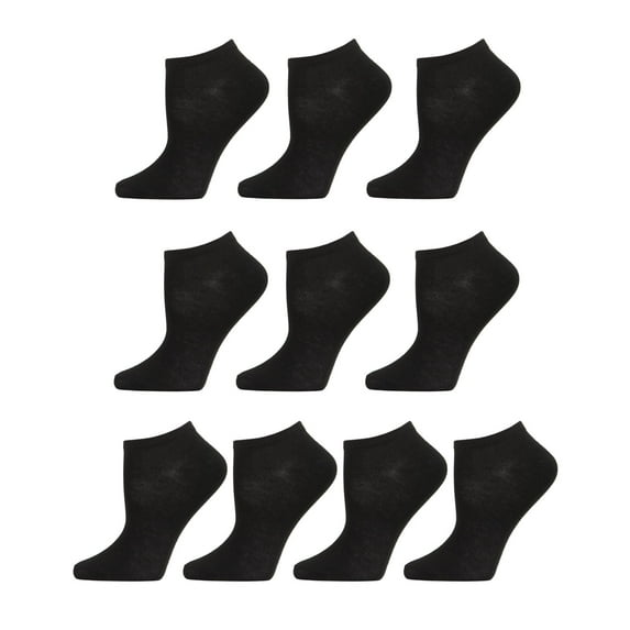 Just Me 10 Pairs Women's Basic Solid Low Cut Socks - Mens - Male
