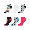 thumbnail image 1 of Just Me 6 Pair Women's Graffiti Style Low Cut Socks - Mens - Male, 1 of 4