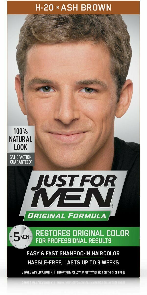 Just Men 5Min H 20 Ash Brown 100% Natural Look Original, 3 Pack ...