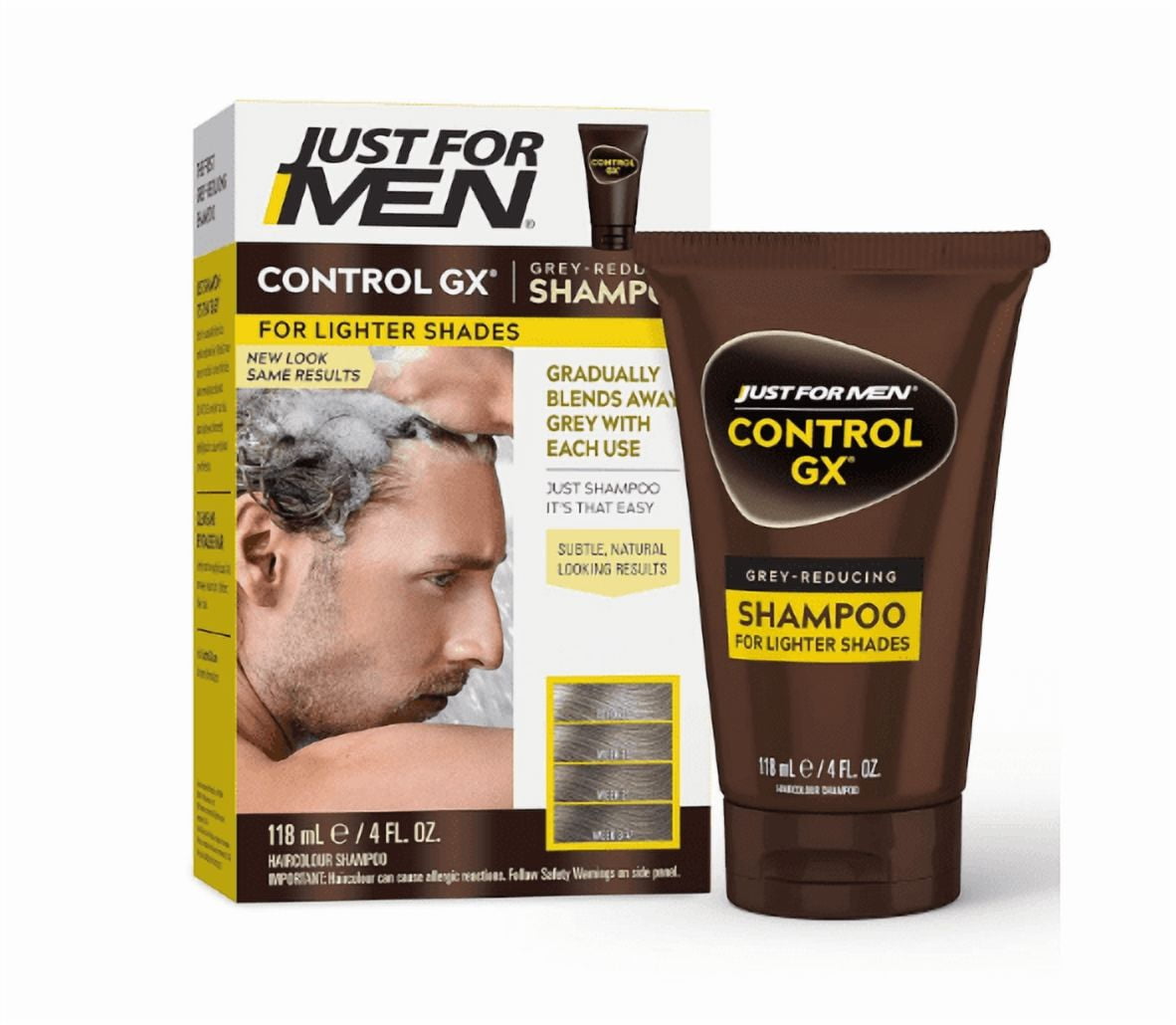 Just For Men Control GX 2 in 1 Shampoo and Conditioner, 4 Oz
