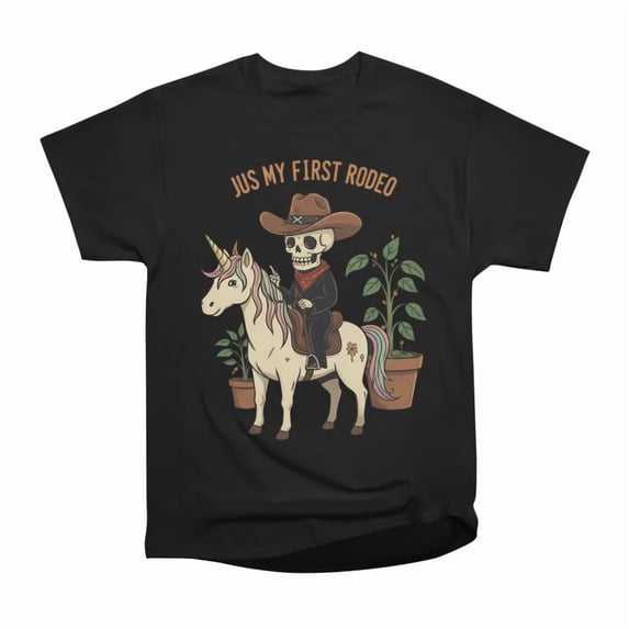 Just My First Rodeo Absurd Scene Illustration