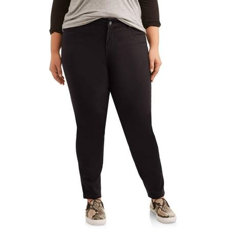 JMS Just My Size by Hanes 5 Pocket Stretch Jeans, Women's Plus and Women's Plus Petite, Sizes 16W-26W