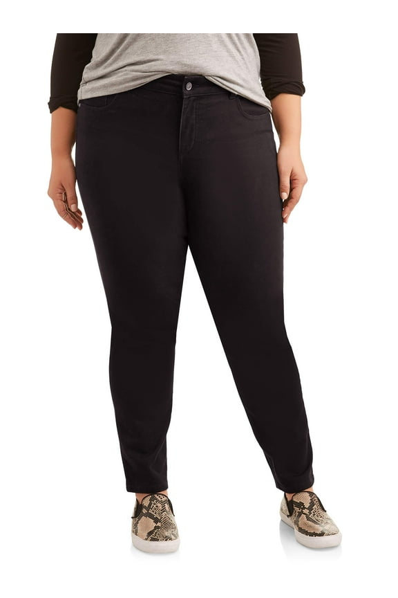 JMS Just My Size by Hanes 5 Pocket Stretch Jeans, Women's Plus and Women's Plus Petite, Sizes 16W-26W