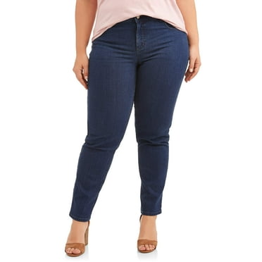 JMS Just My Size by Hanes 5 Pocket Stretch Jeans, Women's Plus and Women's Plus Petite, Sizes 16W-26W