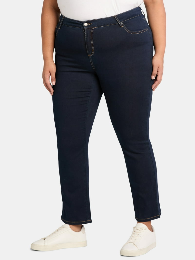 Just My Size Women's Plus Classic Fit Stretch Denim Jeans, Sizes