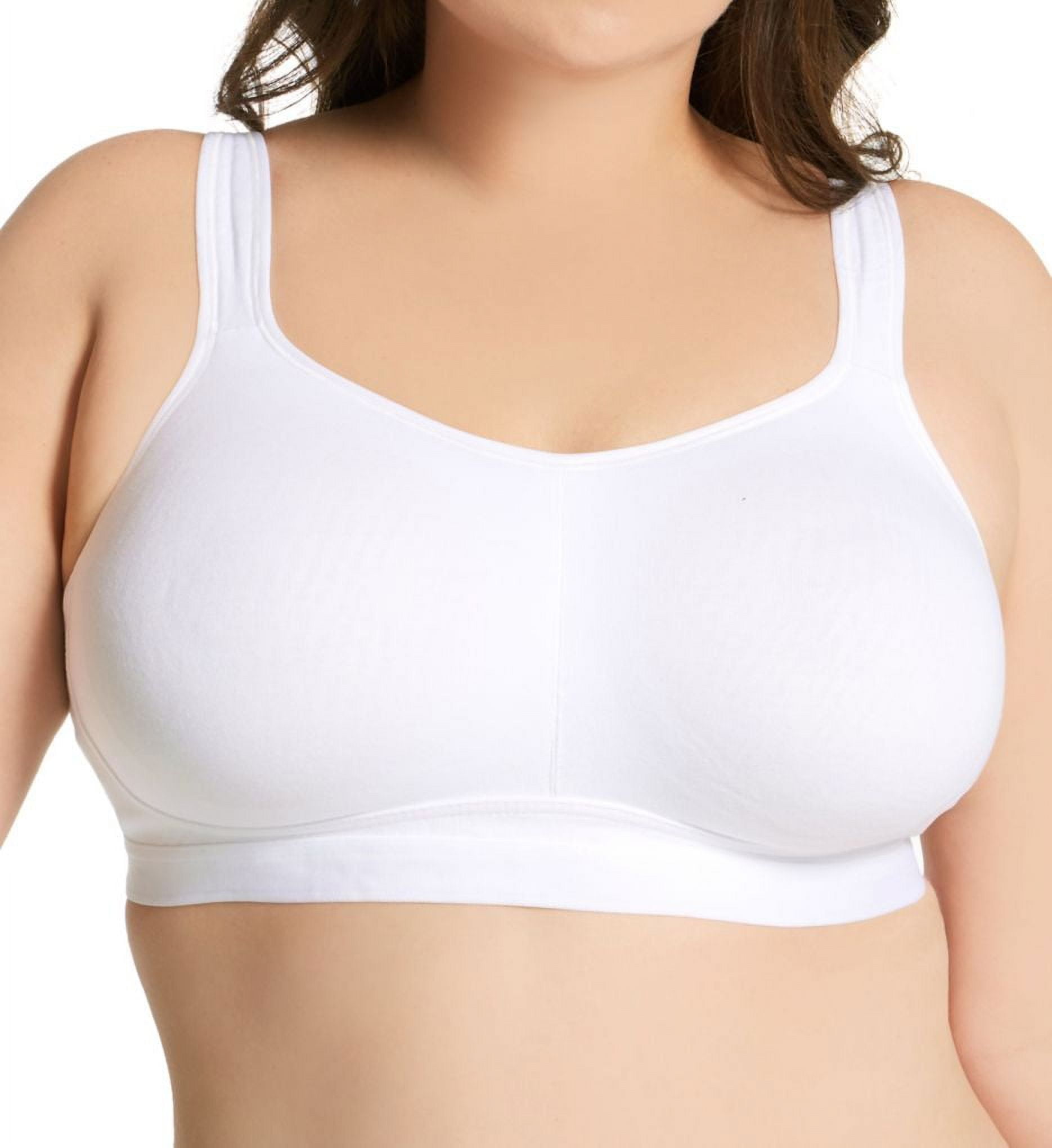Just My Size Active Lifestyle Wirefree Bra White 48D Women's 