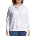 thumbnail image 1 of JMS by Hanes Women's Plus Size Fleece Zip Hood Jacket, 1 of 4
