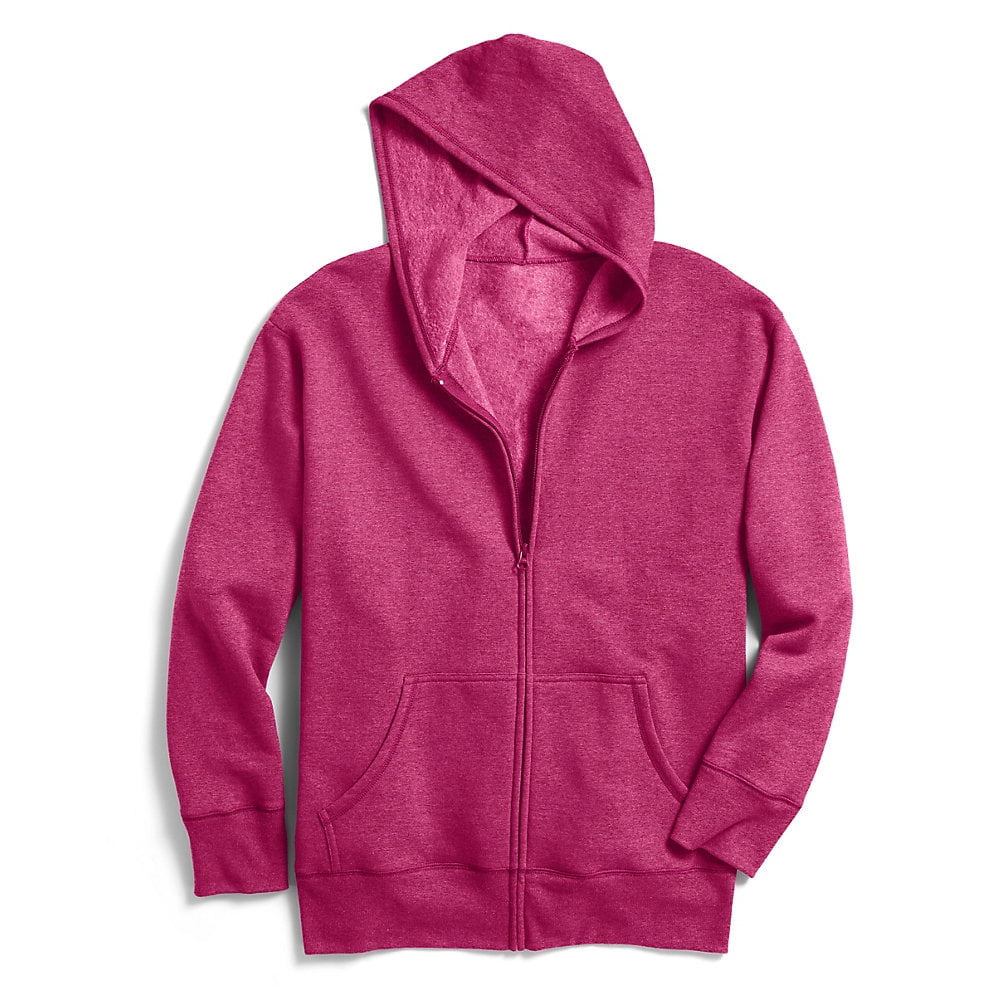 Just My Size ComfortSoft EcoSmart Fleece Women's Full-Zip Hoodie - Plush Cotton Blend With Kangaroo Pockets