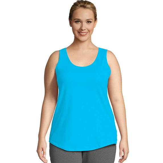 Just My Size Cotton Jersey Shirttail Women's Tank Top - OJ207