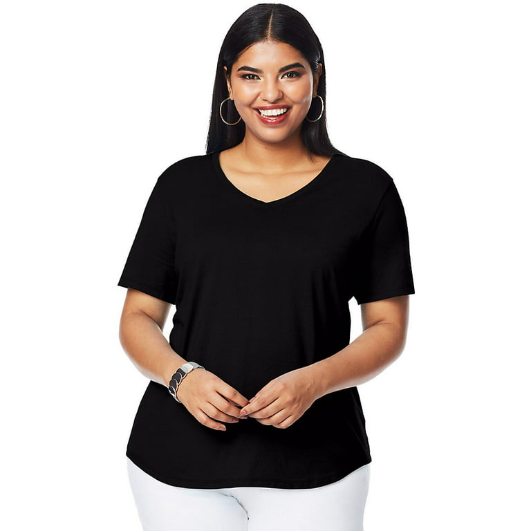Just My Size V-Neck Women's Tee
