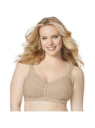 JUST MY SIZE Women's Pure Comfort Front Close Wirefree Bra MJ1274, White,  2X : : Clothing, Shoes & Accessories