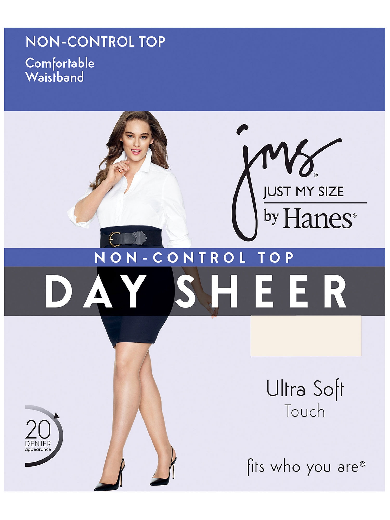 JMS Regular Reinforced Toe Pantyhose 4-Pack Off White 3X Women's