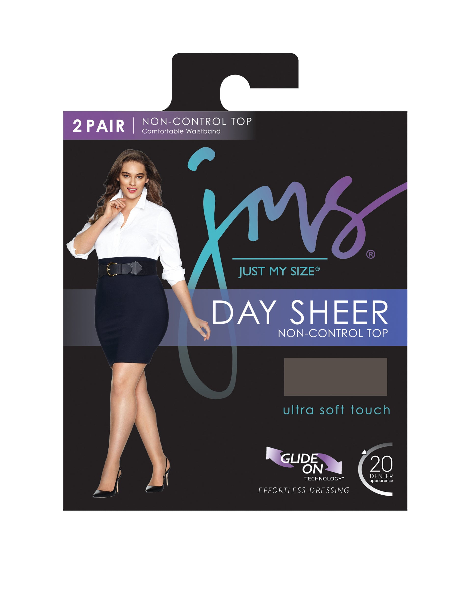 Just My Size Women's Plus Intimate Apparel, Regular Sheer Toe Pantyhose