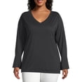 thumbnail image 1 of Just My Size Lightweight Bell Sleeve Top (Women's Plus) 1 Pack, 1 of 6
