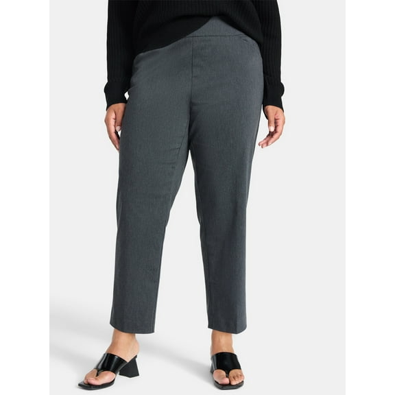 Just My Size by Hanes Women's Plus Millennium Slim Pants, Regular and Petite, Sizes 1X-4X