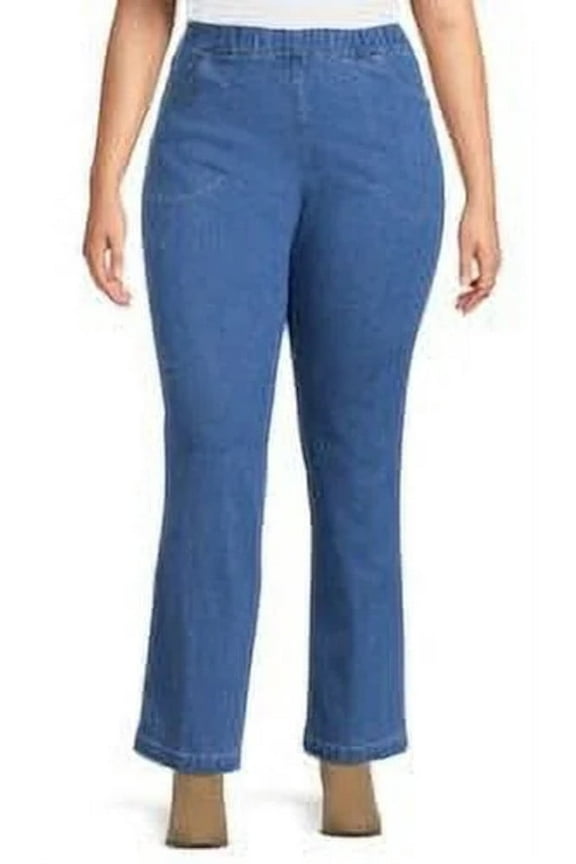 Plus Size 4-Pocket Stretch Bootcut Jeans, Regular and Petite Lengths, 5X