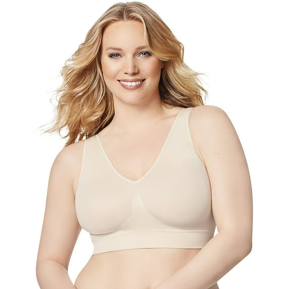 Just My Size Pure Comfort Pullover Wirefree Bra Tonal Diamond Pattern - 1263
