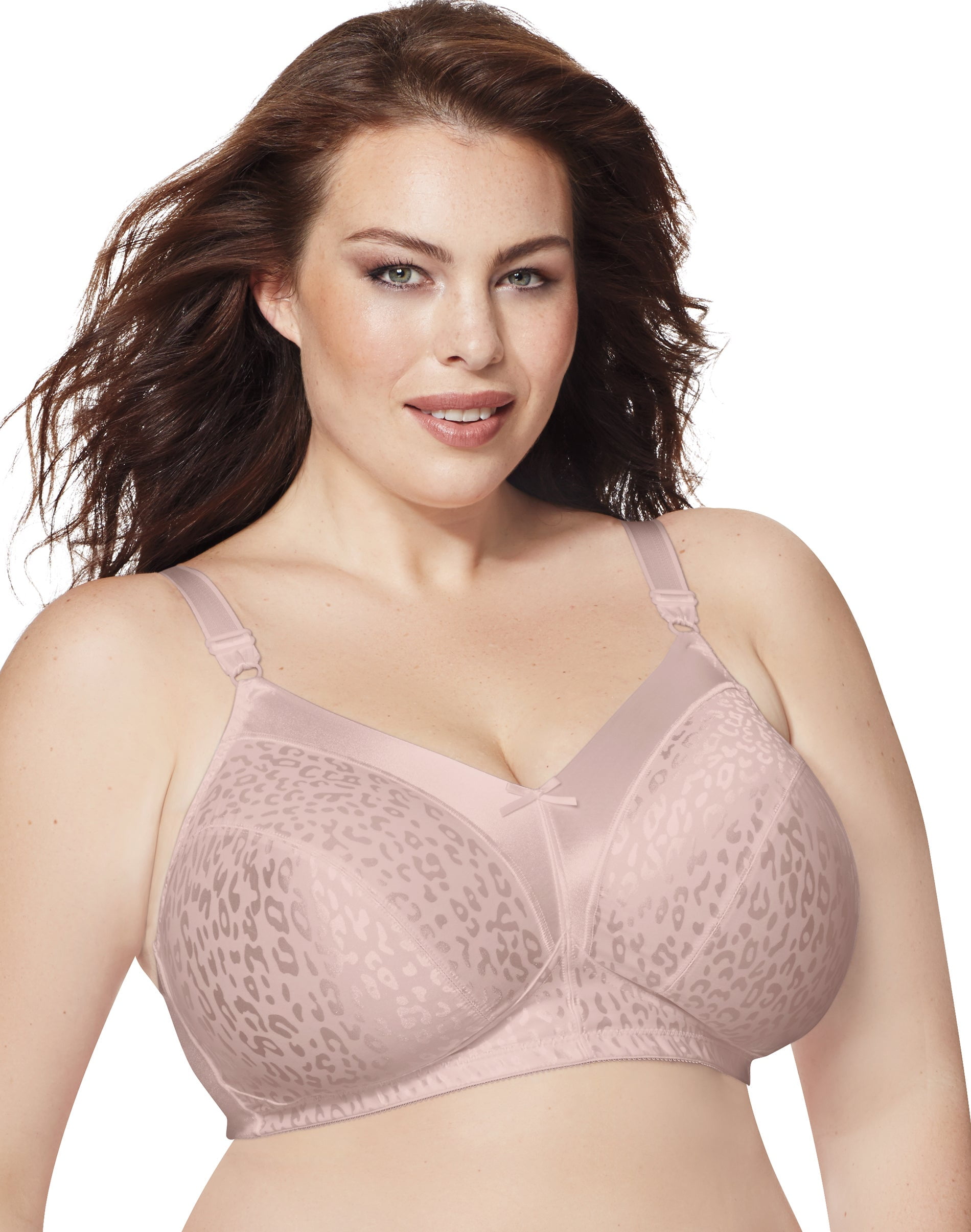 Just My Size Satin Stretch Wirefree Bra Rose 46C Women s