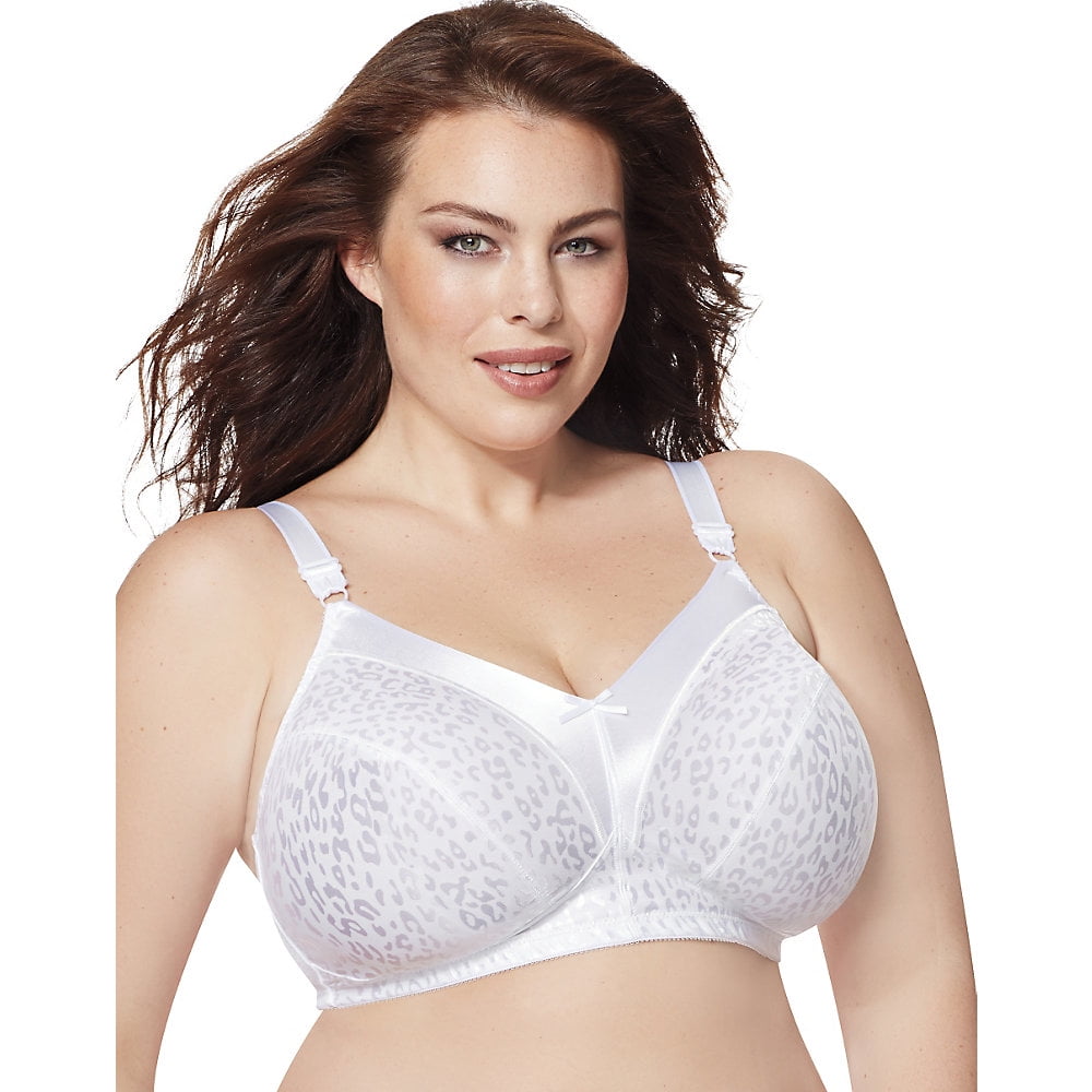 JUST MY SIZE Wirefree Bra with Side & back Smoothing 1259 White 48DD -  Helia Beer Co