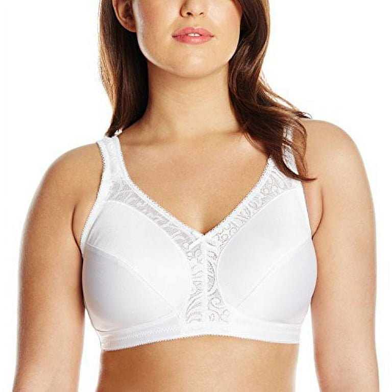 Just My Size WHITE Comfort Strap Minimizer Soft Cup Bra, US 48C
