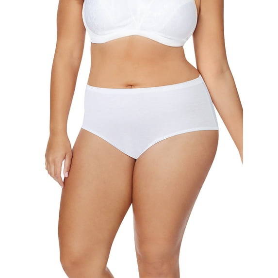 Just My Size Women's Cotton Brief Panties, 5-Pack