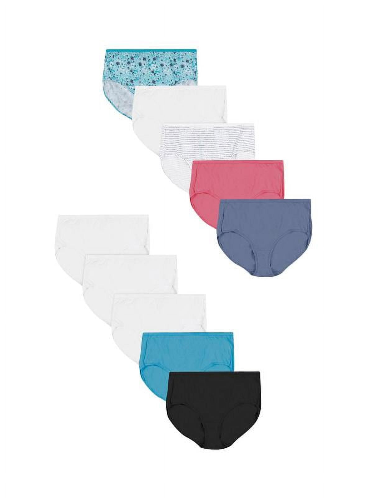 Hanes Just My Size Women's Plus Size Ribbed Cotton Briefs 6-Pack, Assorted,  10, Assorted, 10 Plus : : Clothing, Shoes & Accessories
