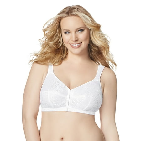 Playtex Womens Front-Close Bra, Wireless Bra for Women, Padded Bra with Cushioned Straps, Supportive Bra