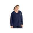 thumbnail image 1 of Just My Size Women's Long-Sleeve V-Neck 100% Cotton T-Shirt, Style OJ043, 1 of 1