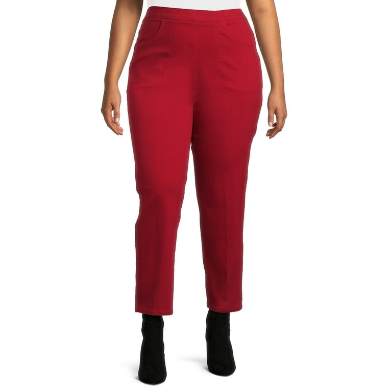 Just My Size Women's Plus 2 Pocket Pull-On Pant