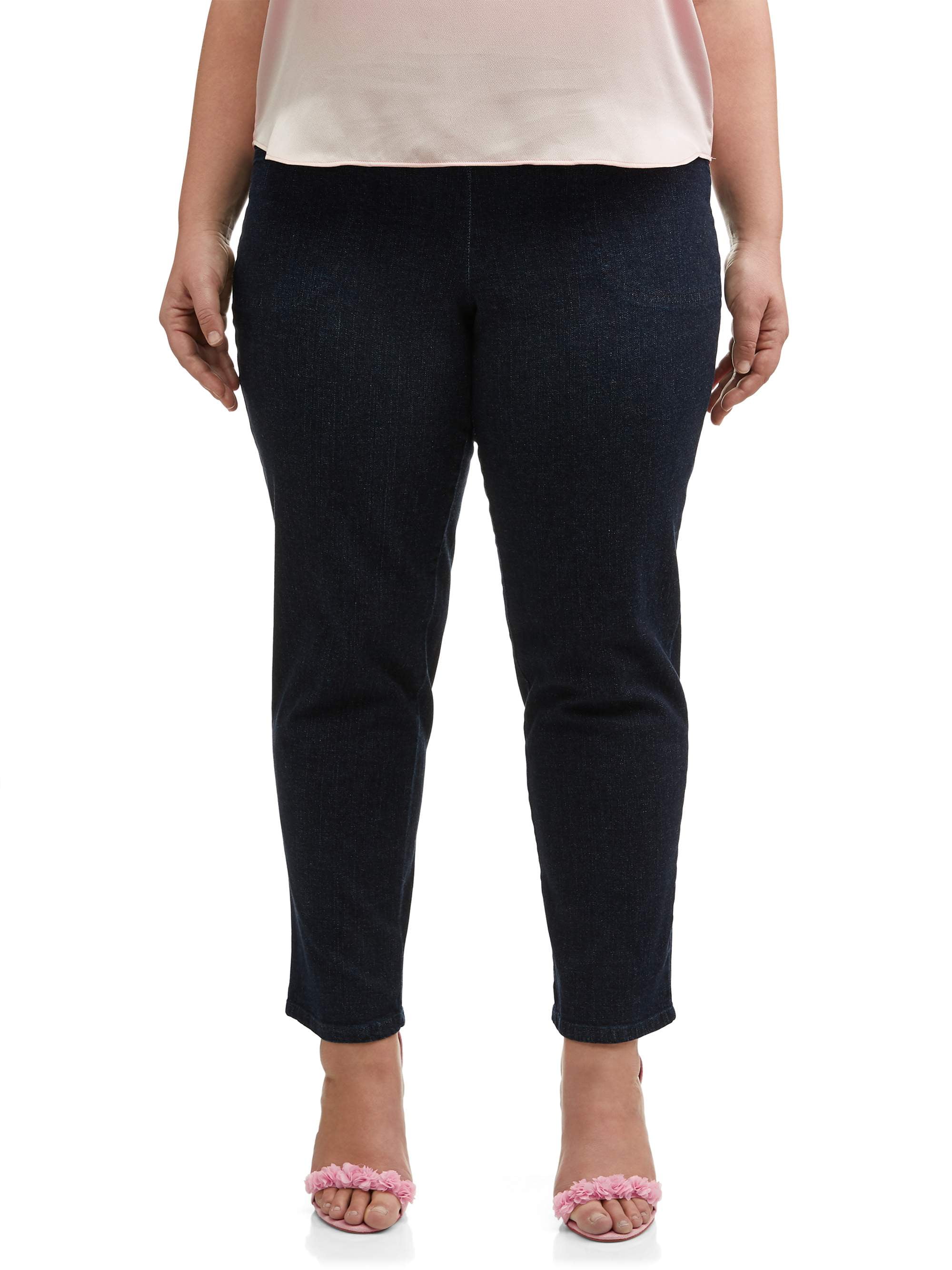 Just My Size Women's Plus Size 2-Pocket Stretch Pull-On Pants, 2-Pack, Also  in Petite - Walmart.com