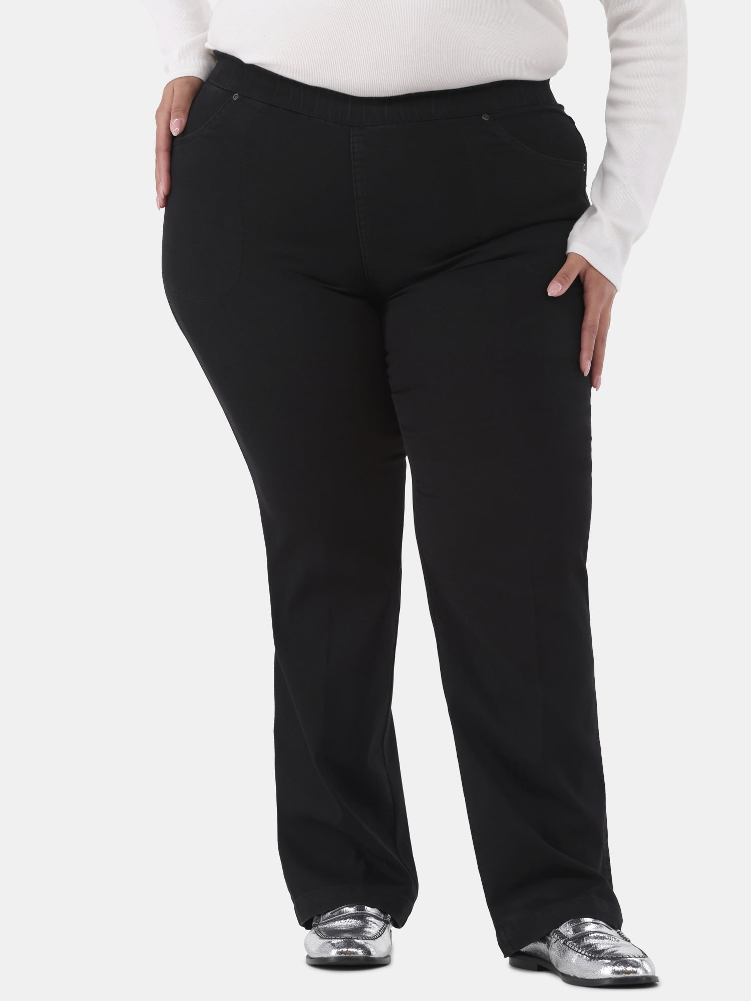 JMS Just My Size by Hanes Women's Plus Size 4 Pocket Bootcut Jeans, Single and 2-Pack